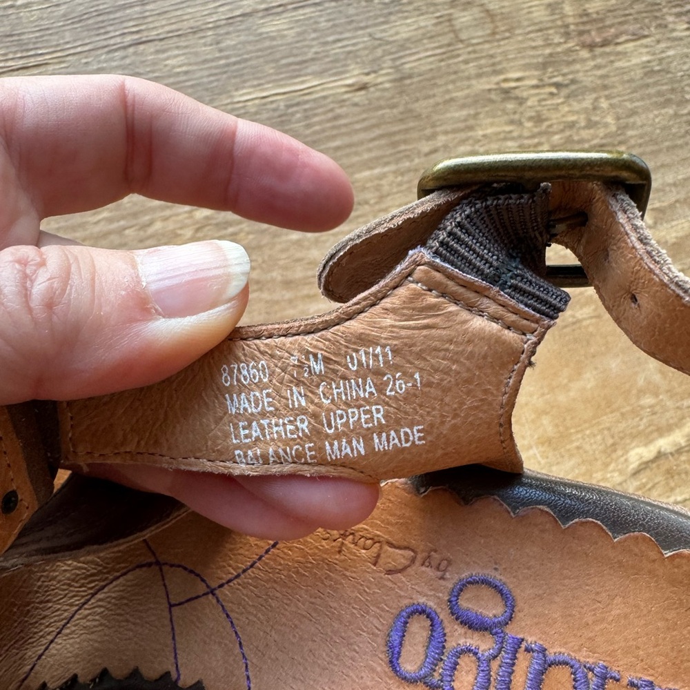 Clarks Indigo Leather Wedge Sandals EUC - Picture 12 of 14